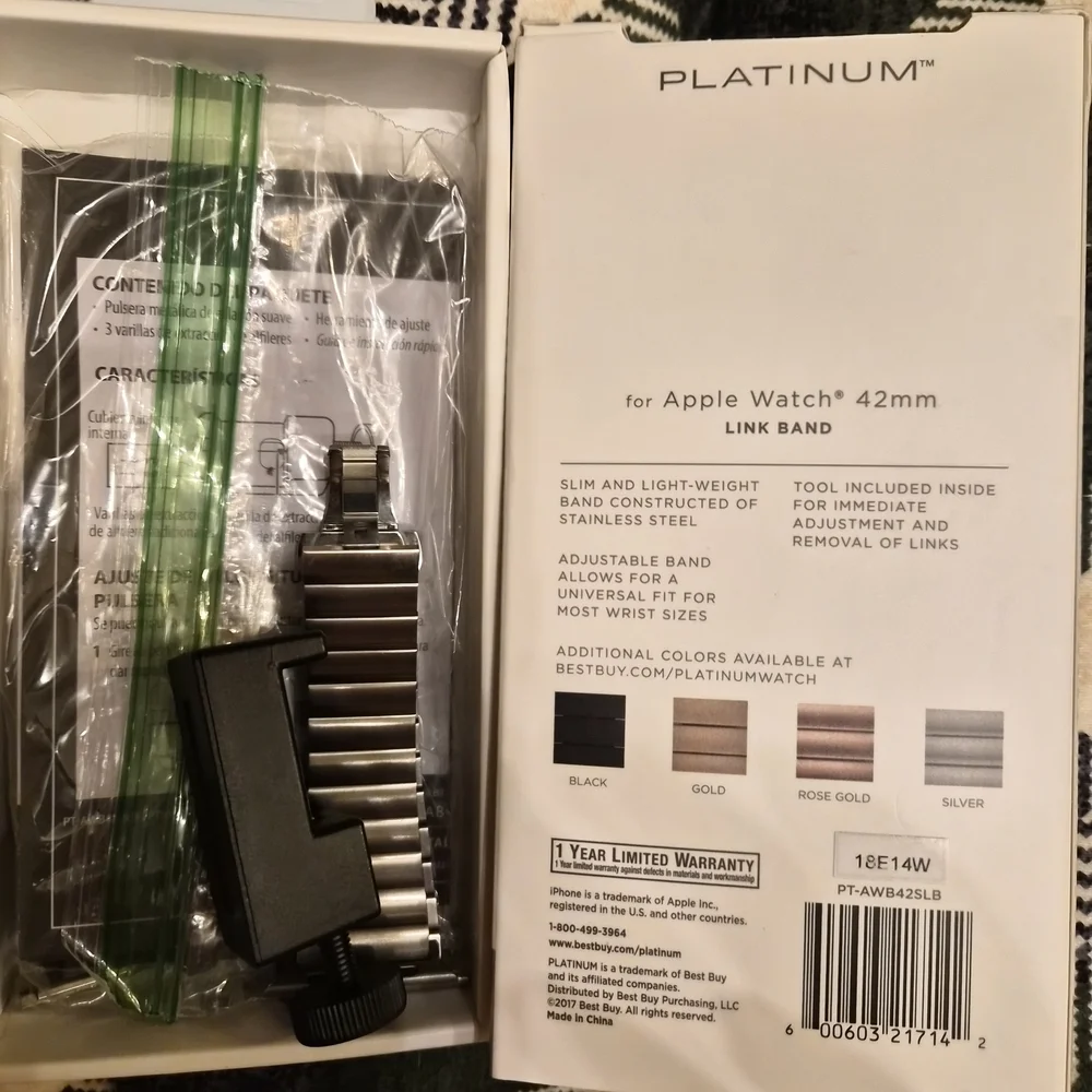 Silver Stainless Steel Link Band for Apple Watch